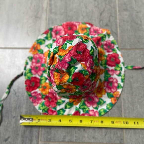 The Right Start Cotton Floral Bucket Sun Hat with Strap Size Small (0–3 months) - Picture 5 of 8